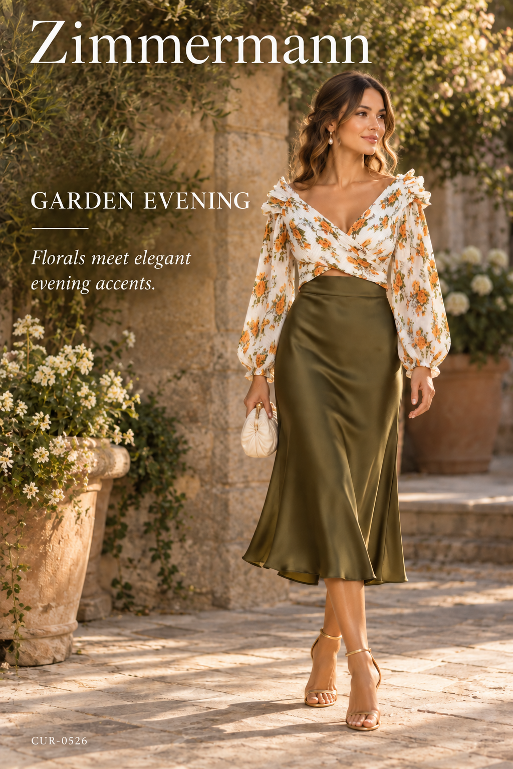 Zimmermann Golden Surfer Bodice – Tangerine Vine Floral