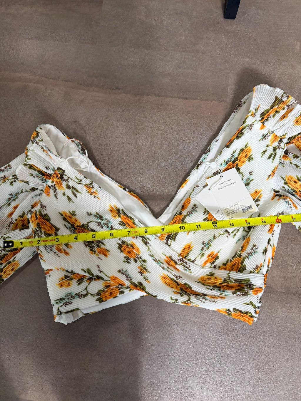 Zimmermann Golden Surfer Bodice – Tangerine Vine Floral