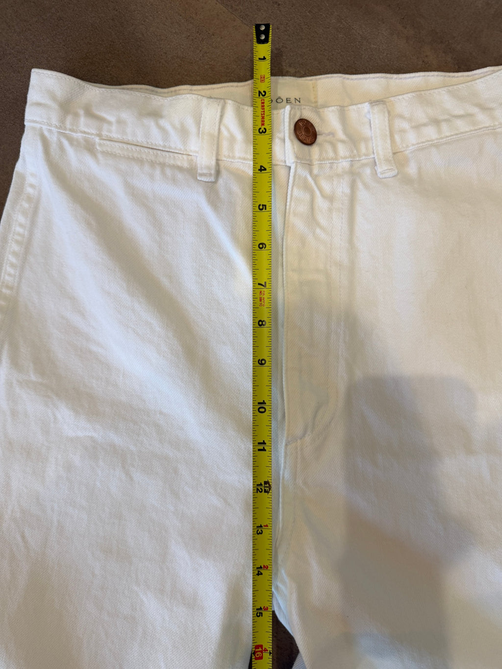 DÔEN High-Rise Flared Jean – White
