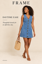 FRAME Sleeveless Trucker Pocket Denim Dress – Delaware