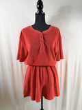 Xirena Evert Terry Romper — Fire Cracker - front