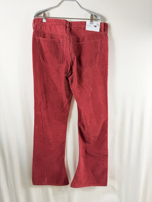 AGOLDE Mid-Rise Kick Boot Corduroy Jean — Brick - back