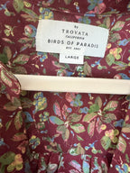 Trovata Celeste Dress — Brandied Pear - care label