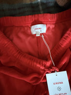 Xirena x Lea Meylan Manon Velour Pant - Carmine Red - care label