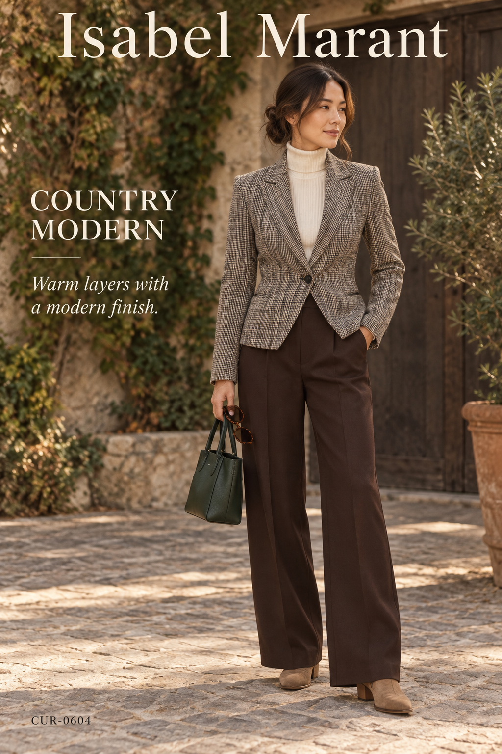 Isabel Marant Virgin Wool Check Single-Button Blazer
