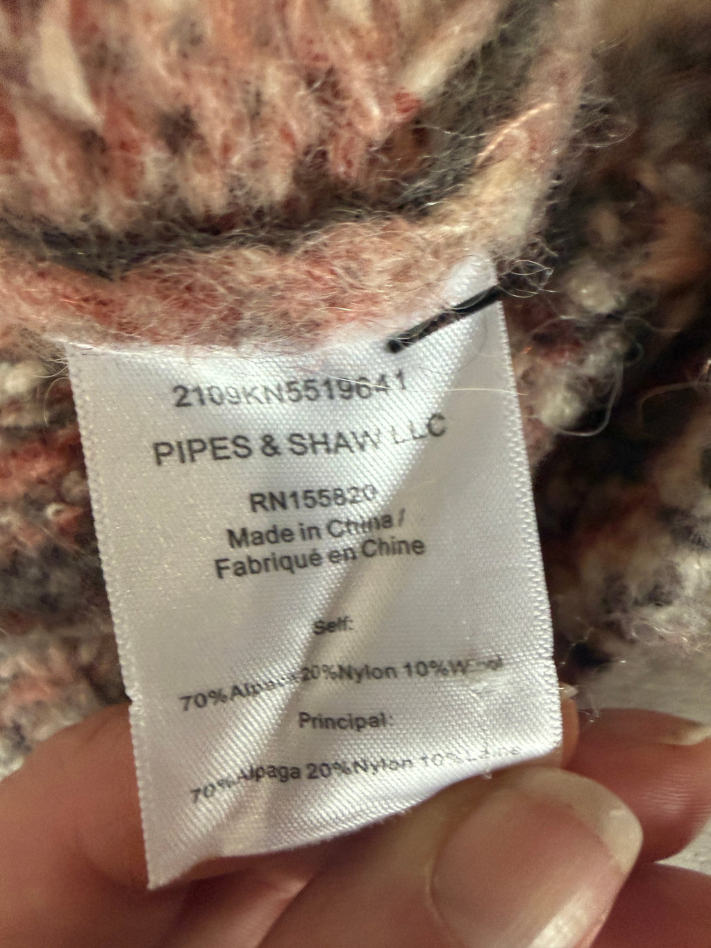 Veronica Beard Alston care and fabric label