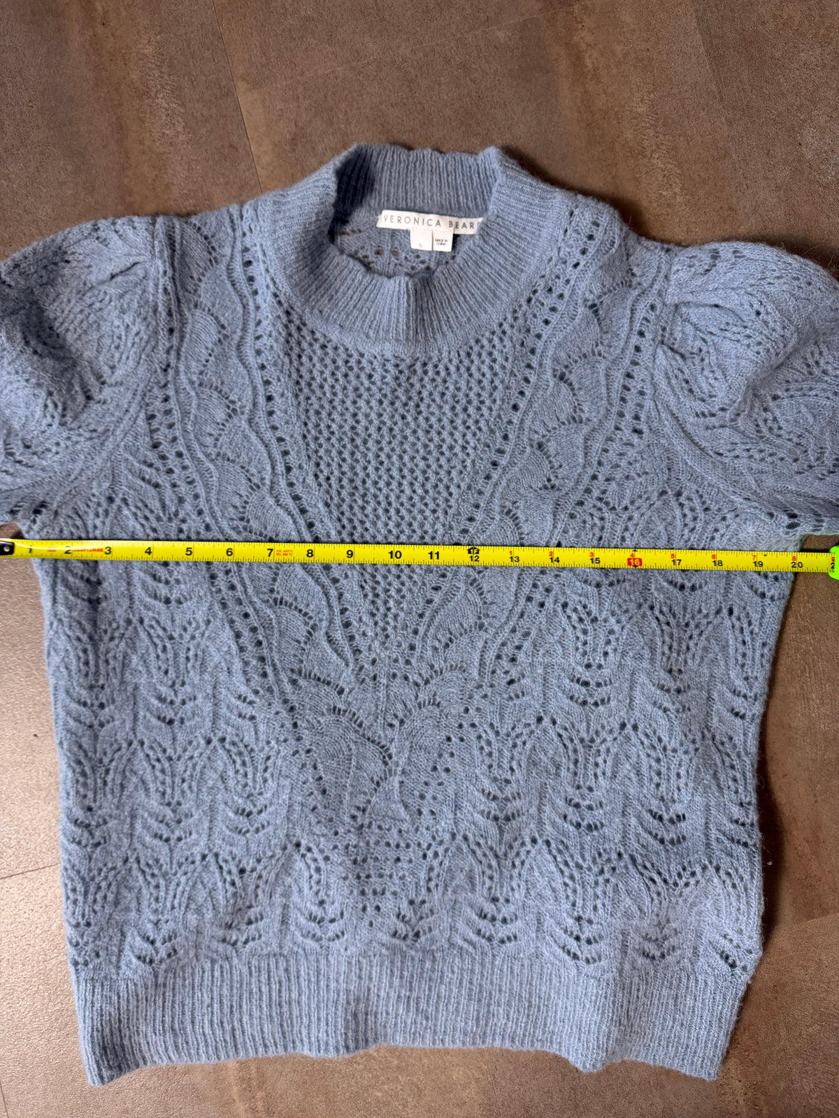Veronica Beard Makani Pointelle-Knit Sweater – Blue