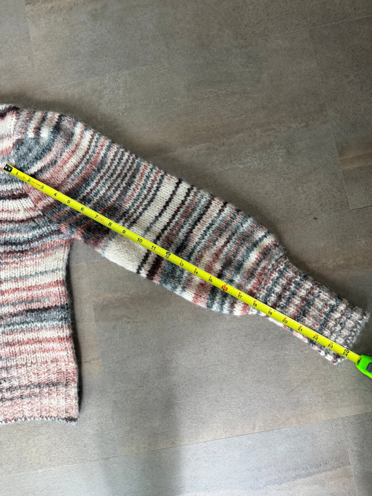 Veronica Beard Alston sweater sleeve measured flat
