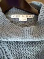 Veronica Beard Makani Pointelle-Knit Sweater – Blue