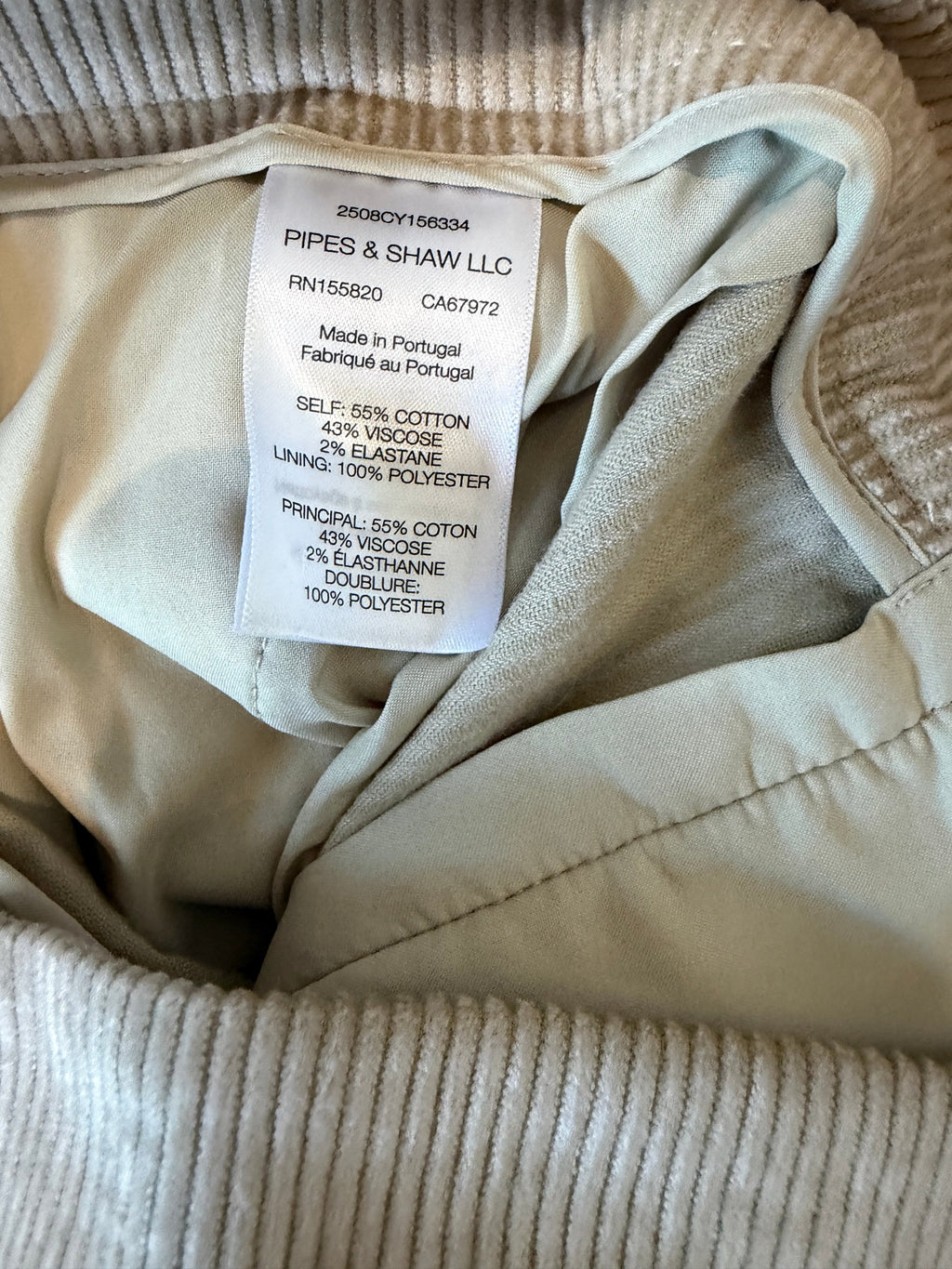 Veronica Beard Grigore Corduroy Wide-Leg Pant – Heathered Sand