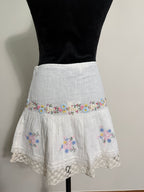 LoveShackFancy Rhodes Skirt – Antique White