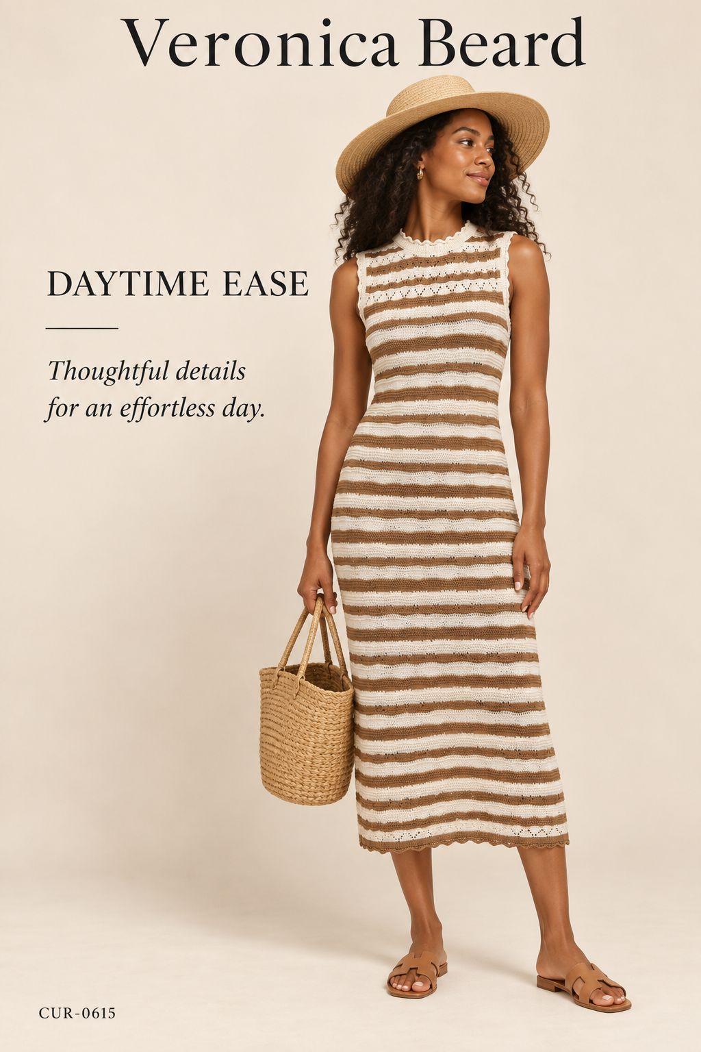 Veronica Beard Templeton Crochet Knit Dress – Desert Khaki