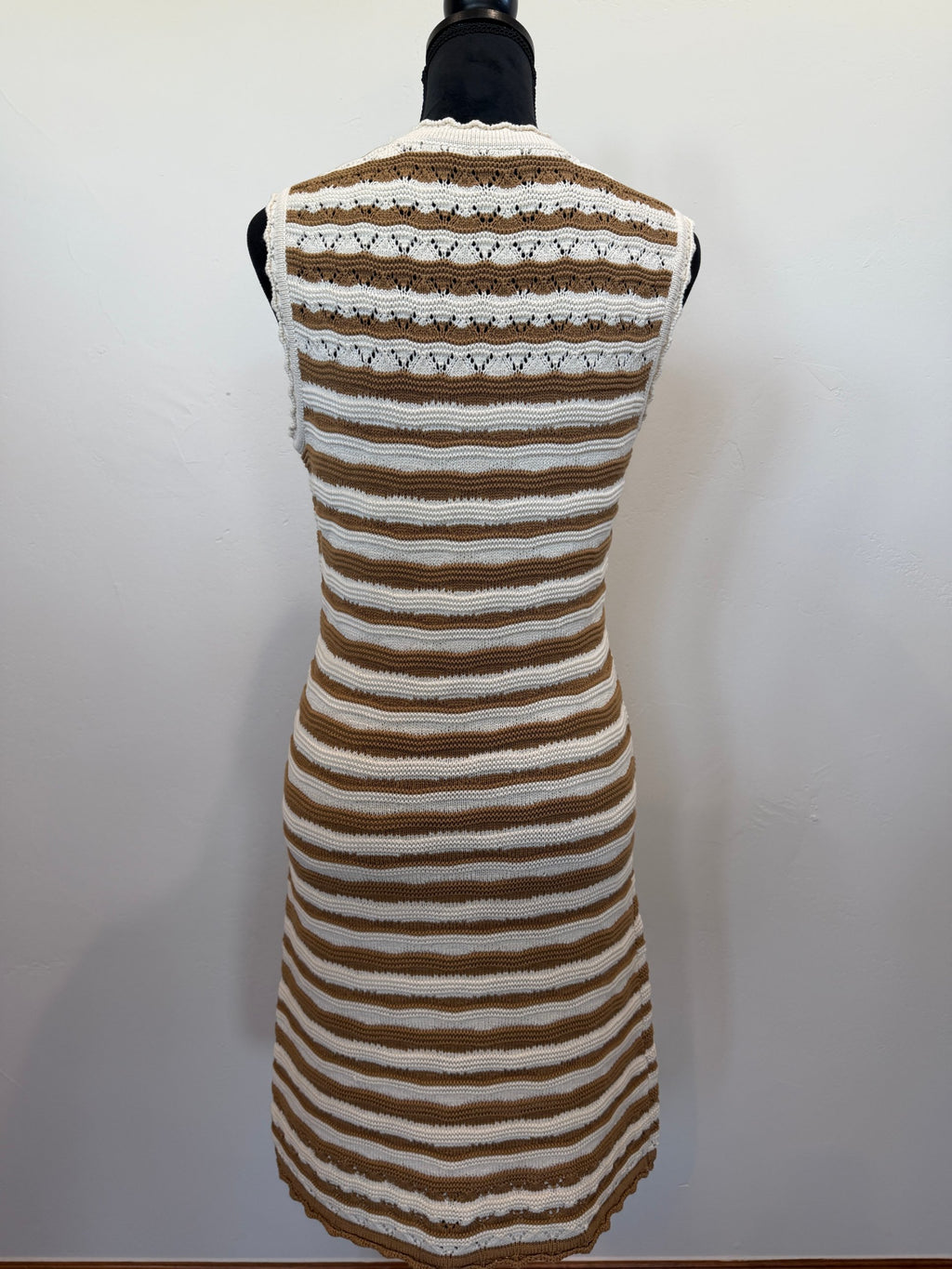 Veronica Beard Templeton Crochet Knit Dress – Desert Khaki