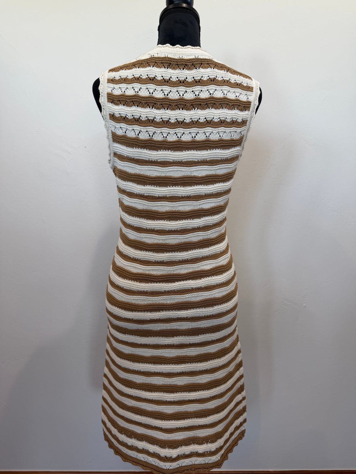 Veronica Beard Templeton Crochet Knit Dress – Desert Khaki