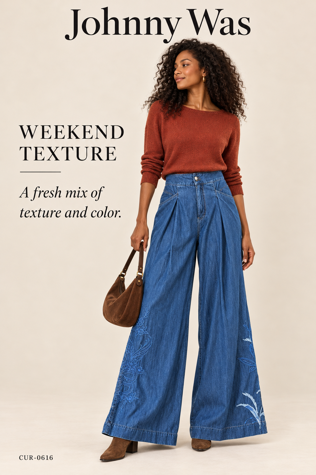 Johnny Was Myra Wide Leg Pleat Pant – Blue Floral