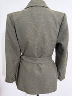 L'AGENCE Jordana Bouclé Wrap Belted Blazer – Army Olive