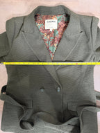 L'AGENCE Jordana Bouclé Wrap Belted Blazer – Army Olive