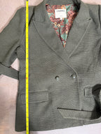L'AGENCE Jordana Bouclé Wrap Belted Blazer – Army Olive