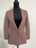 L'AGENCE Lacey Knit Blazer – Dark Taupe