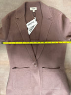 L'AGENCE Lacey Knit Blazer – Dark Taupe