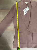 L'AGENCE Lacey Knit Blazer – Dark Taupe