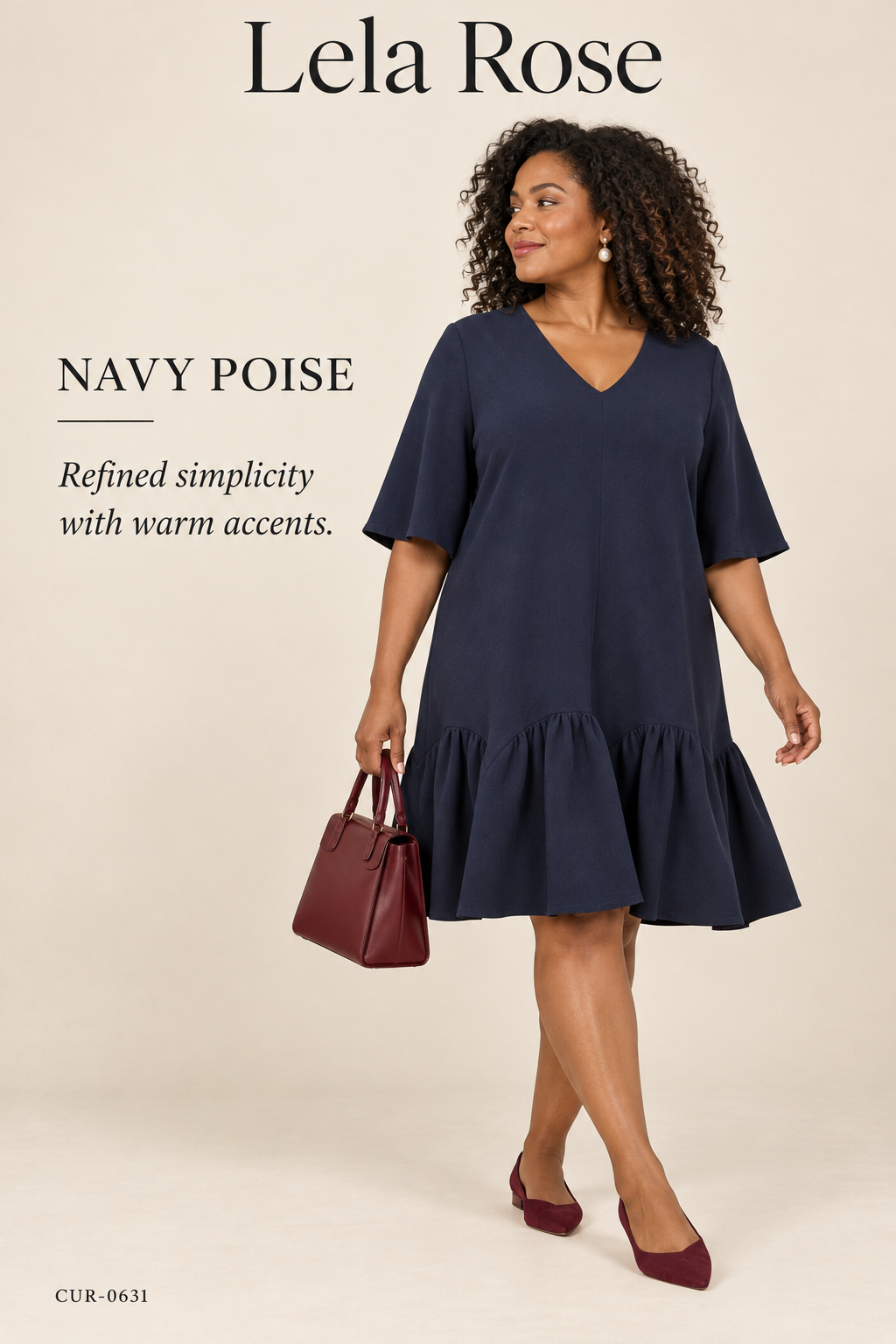Lela Rose Flounce Hem Tunic Dress