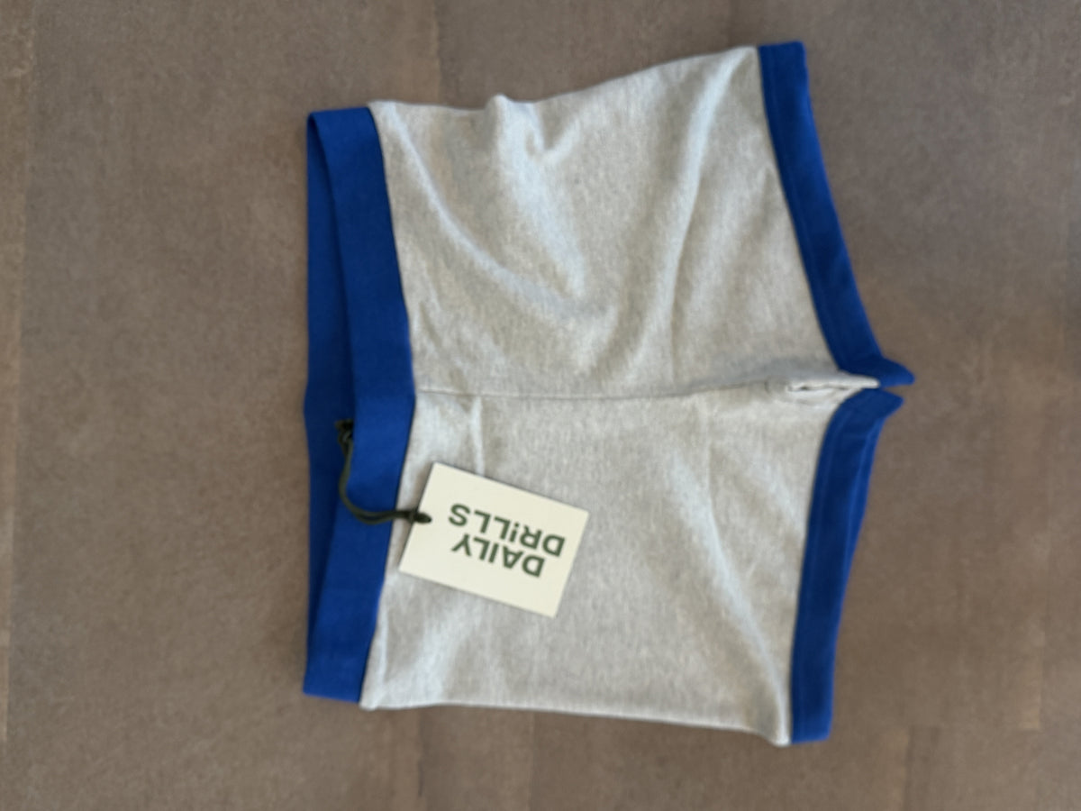Daily Drills Sunday Shorts - Cobalt + Heather Grey - front