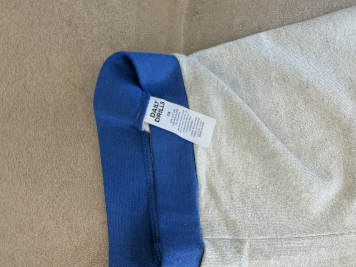 Daily Drills Sunday Shorts - Cobalt + Heather Grey - care label