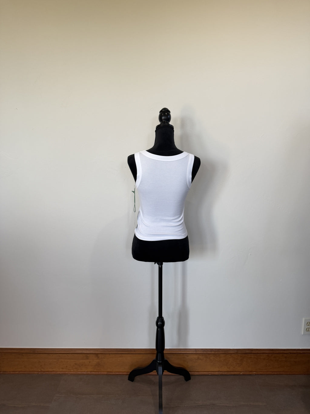 Daily Drills Logo Ribbed Tank - White - back