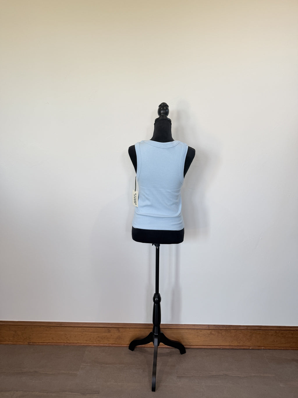Daily Drills Logo Ribbed Tank - Powder - back