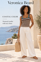 Veronica Beard Livina Crochet Tank – Multi Stripe