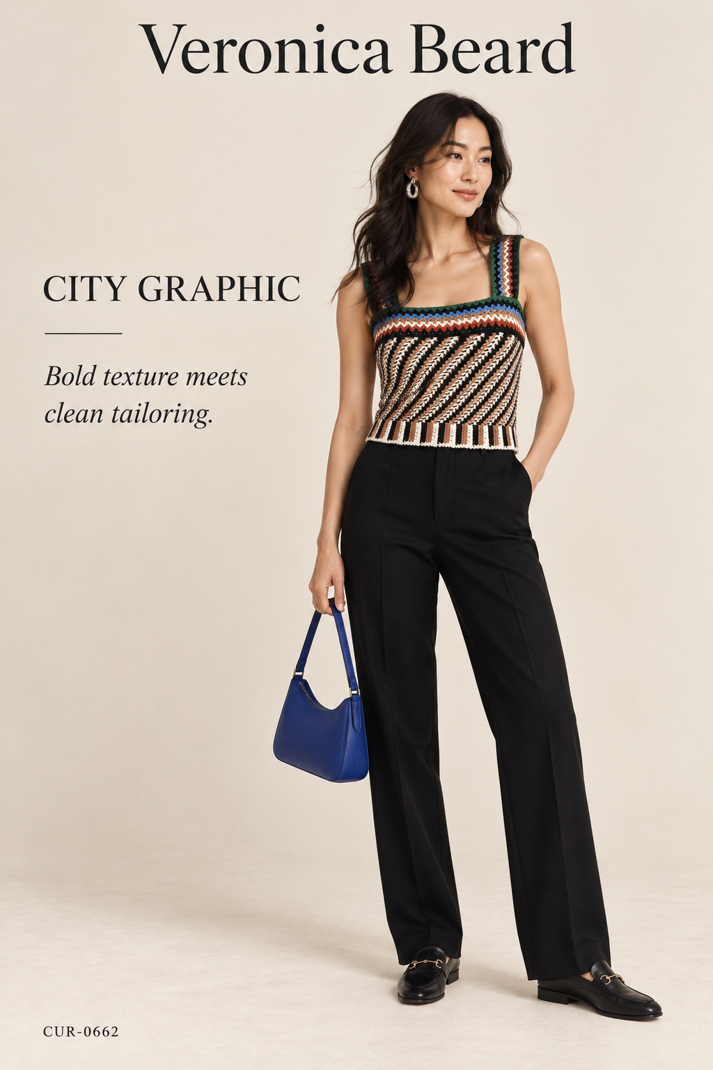 Veronica Beard Livina Crochet Tank – Multi Stripe