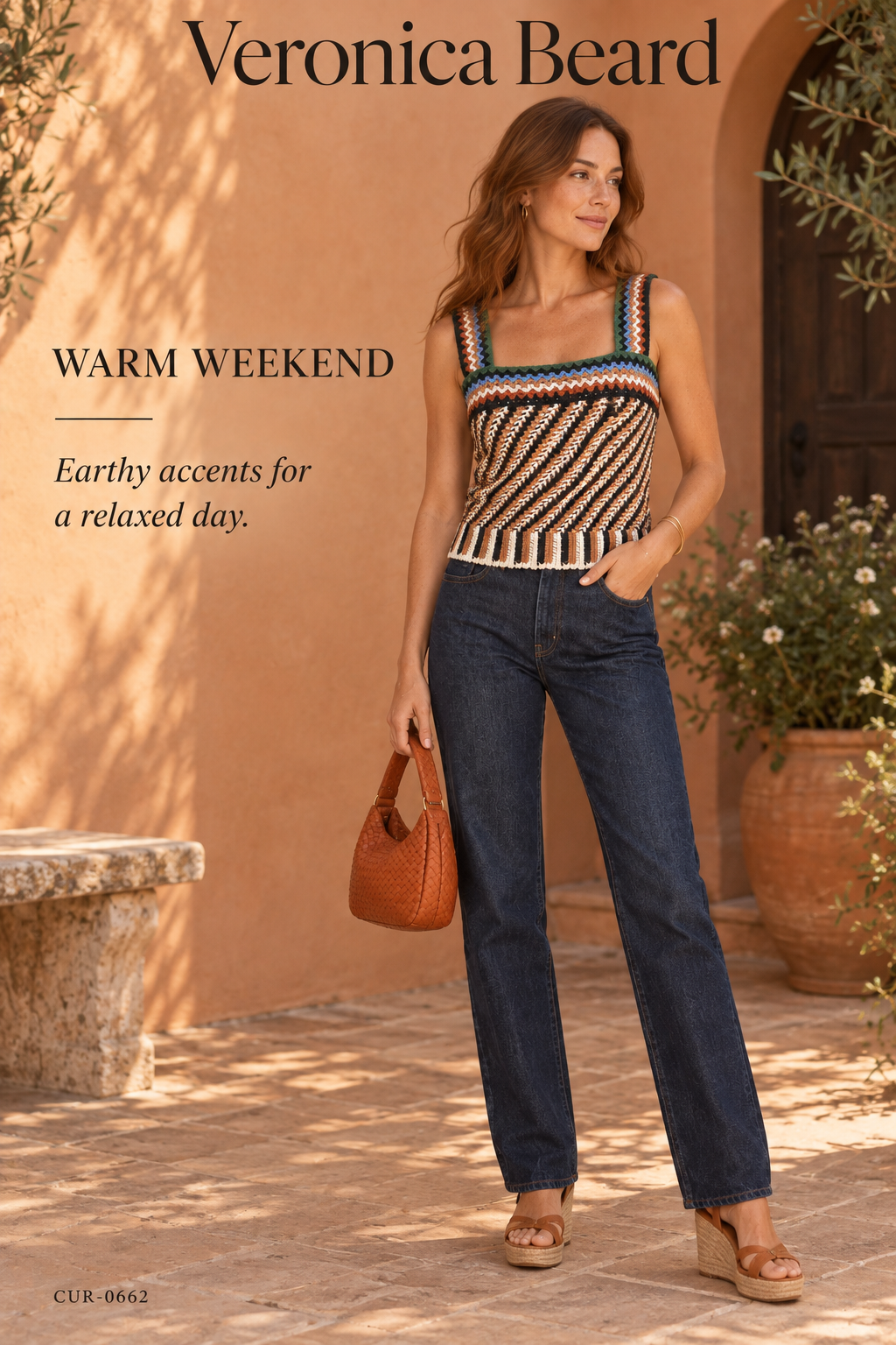 Veronica Beard Livina Crochet Tank – Multi Stripe
