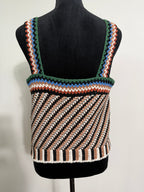 Veronica Beard Livina Crochet Tank – Multi Stripe