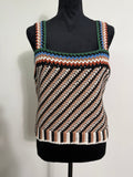 Veronica Beard Livina Crochet Tank – Multi Stripe