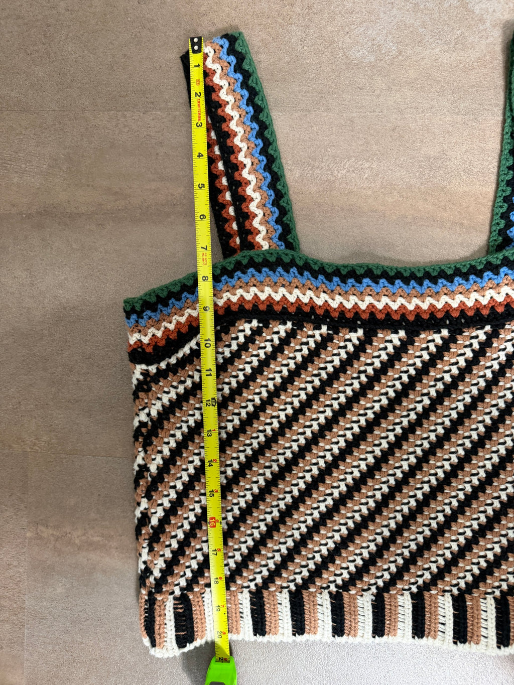 Veronica Beard Livina Crochet Tank – Multi Stripe