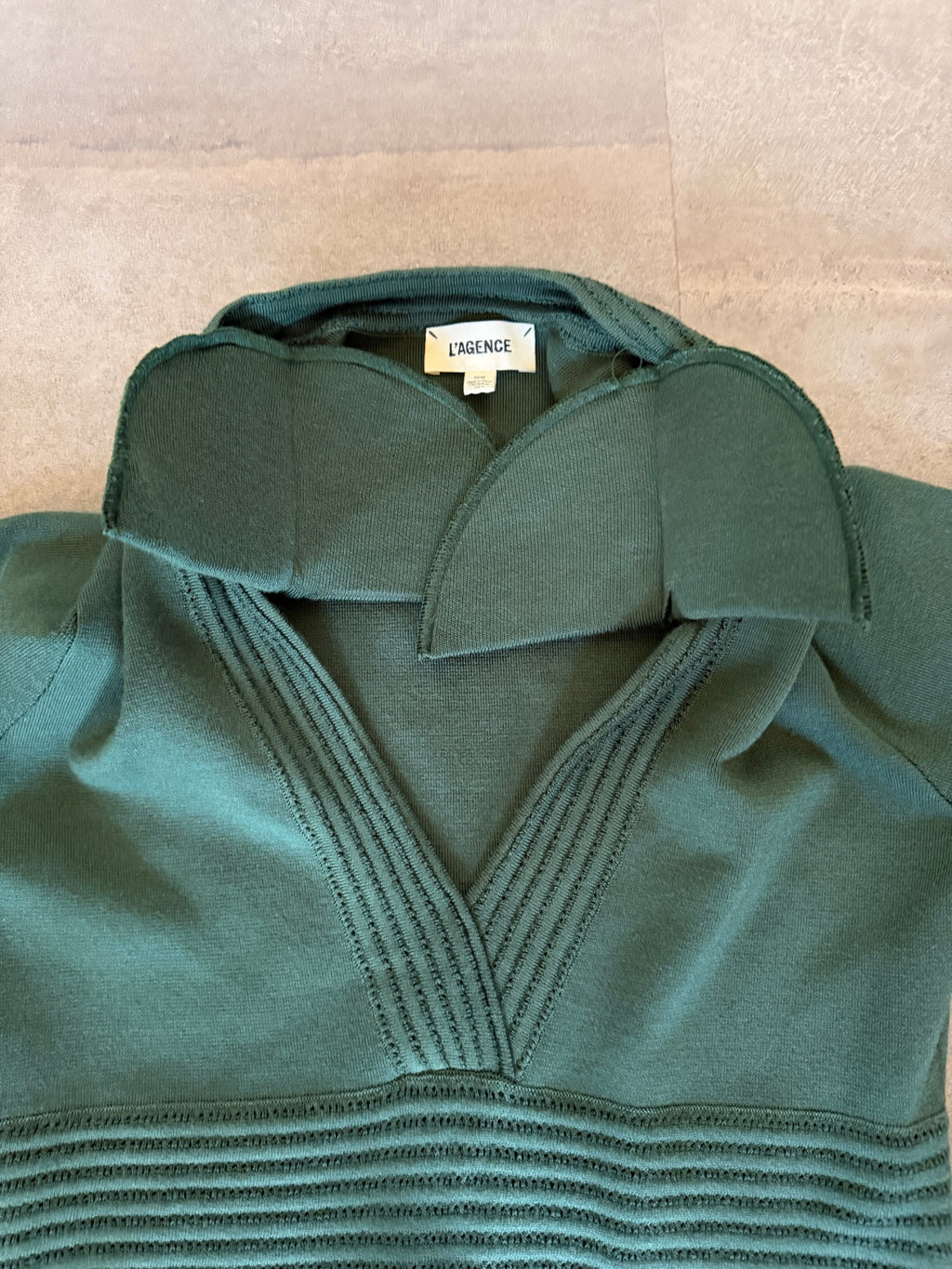 L'AGENCE Kate Knit Mini Dress – Green