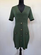 L'AGENCE Kate Knit Mini Dress – Green