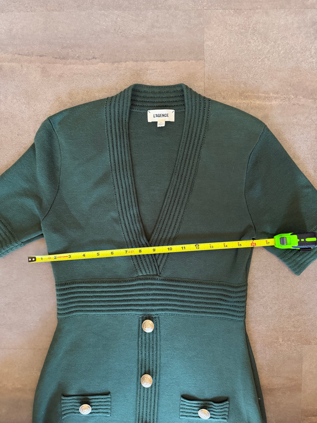 L'AGENCE Kate Knit Mini Dress – Green
