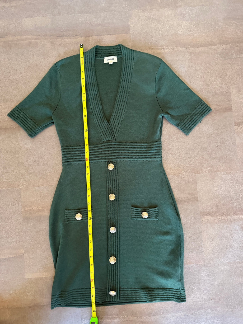 L'AGENCE Kate Knit Mini Dress – Green