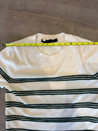 Veronica Beard Merino Wool Striped Crewneck – Cream/Green