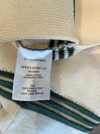 Veronica Beard Merino Wool Striped Crewneck – Cream/Green