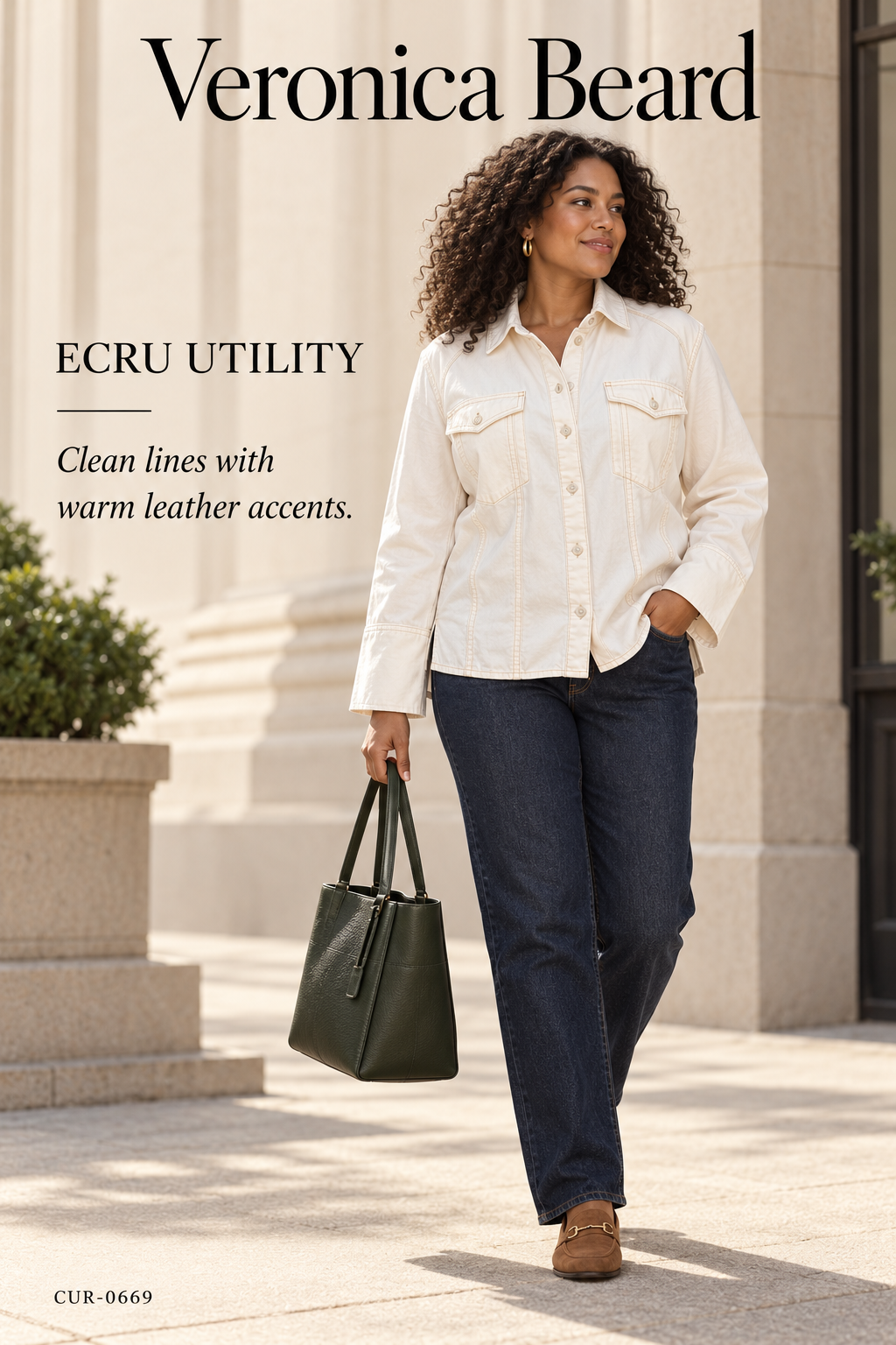 Veronica Beard Tivi Shirt – Ecru