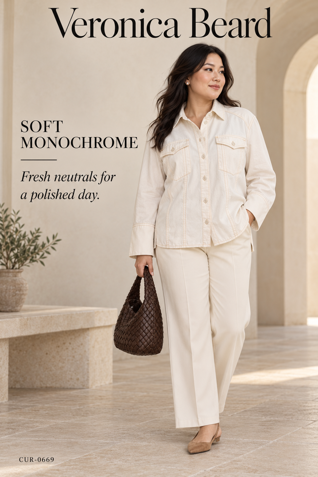Veronica Beard Tivi Shirt – Ecru