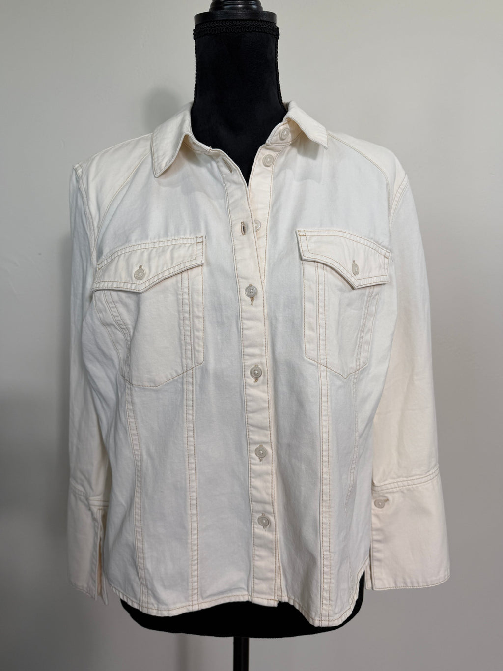 Veronica Beard Tivi Shirt – Ecru