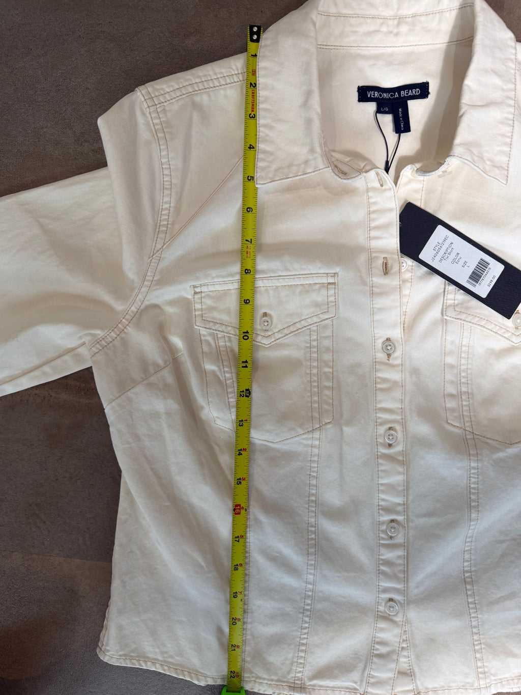 Veronica Beard Tivi Shirt – Ecru