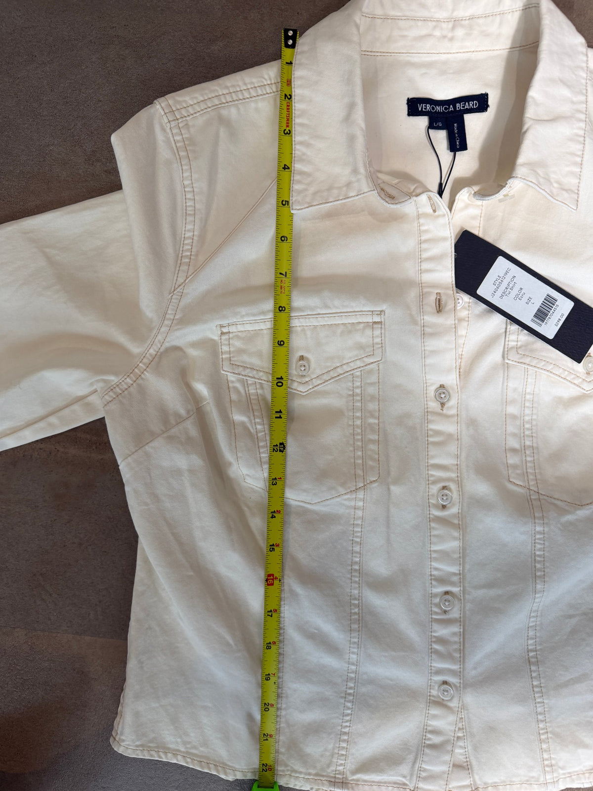 Veronica Beard Tivi Shirt – Ecru