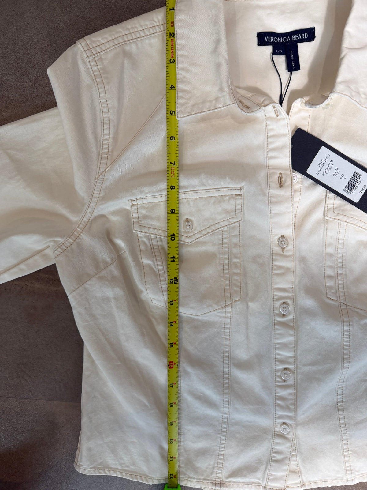 Veronica Beard Tivi Shirt – Ecru