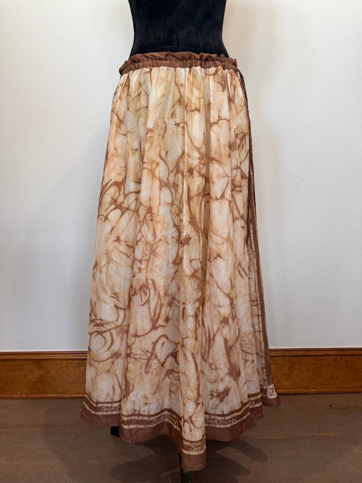 Zimmermann Indra Midi Skirt – Chocolate Tie Dye