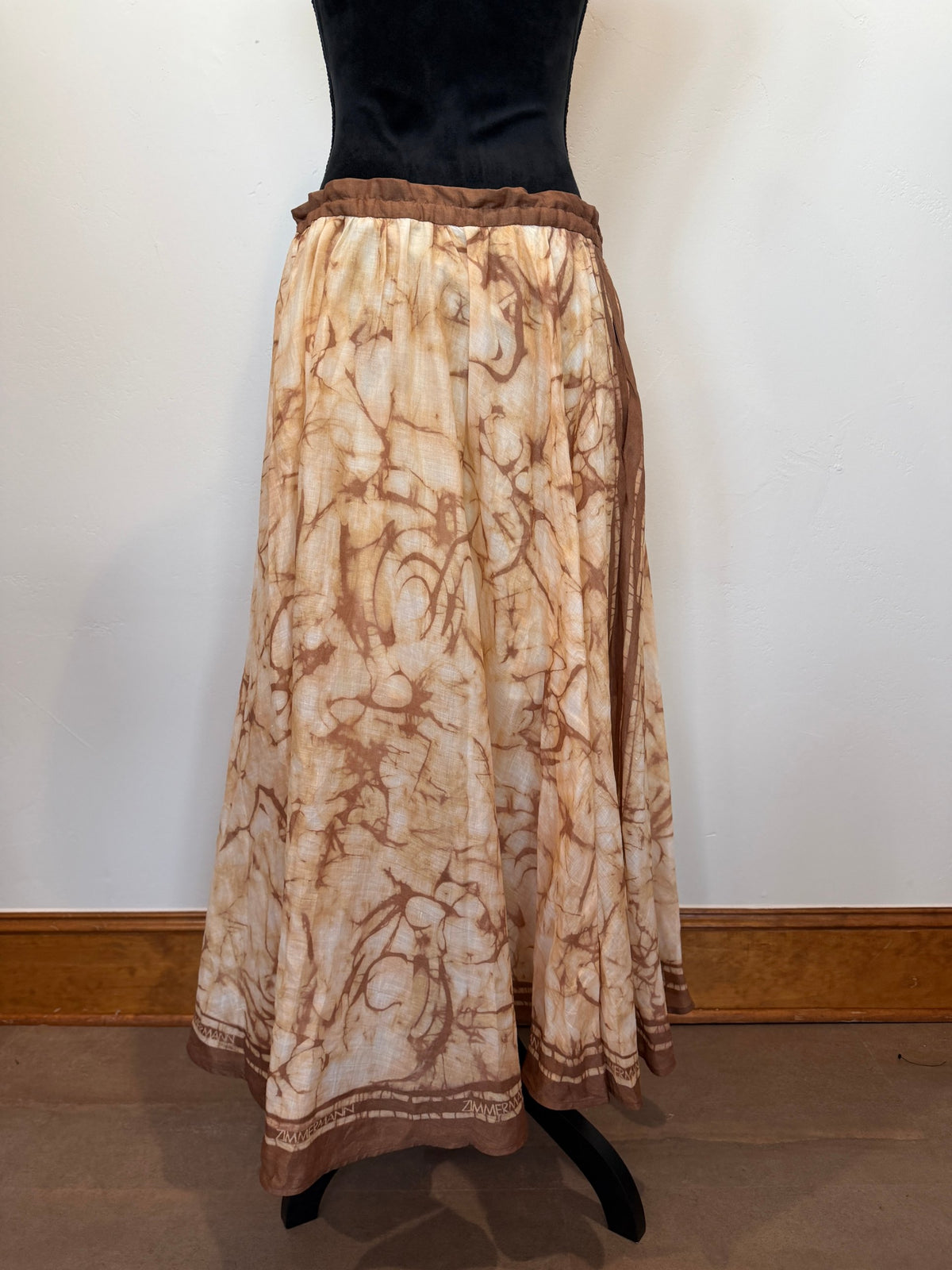 Zimmermann Indra Midi Skirt – Chocolate Tie Dye